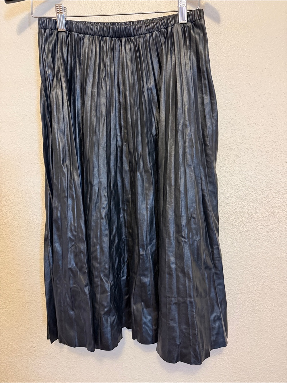 RACHEL Rachel Roy Black Pleated Midi Skirt